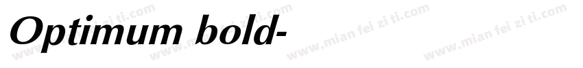 Optimum bold字体转换
